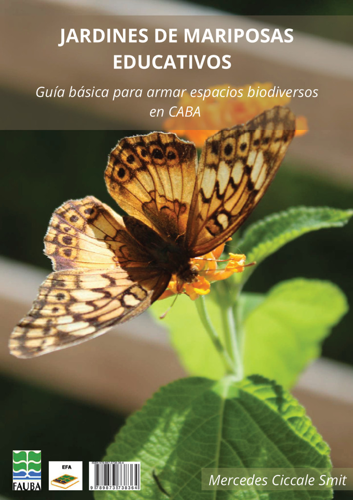 Cover of the booklet “Jardines de mariposas educativos. Guía básica para armar espacios biodiversos en CABA” (M. C. Smit, 2022)
